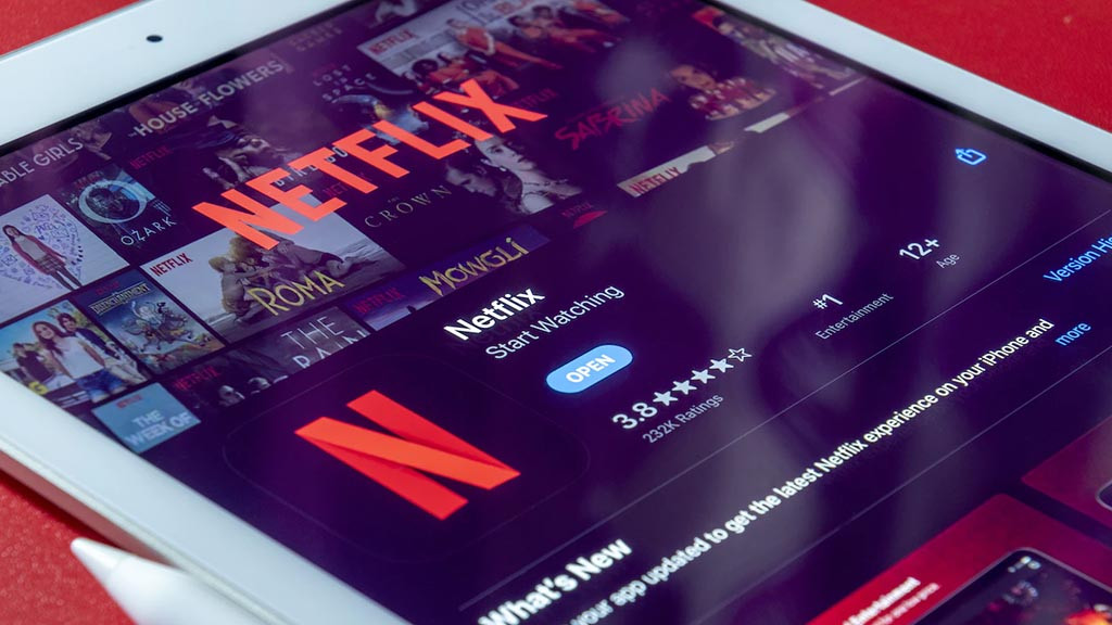 Netflix advertising still frame of app interface